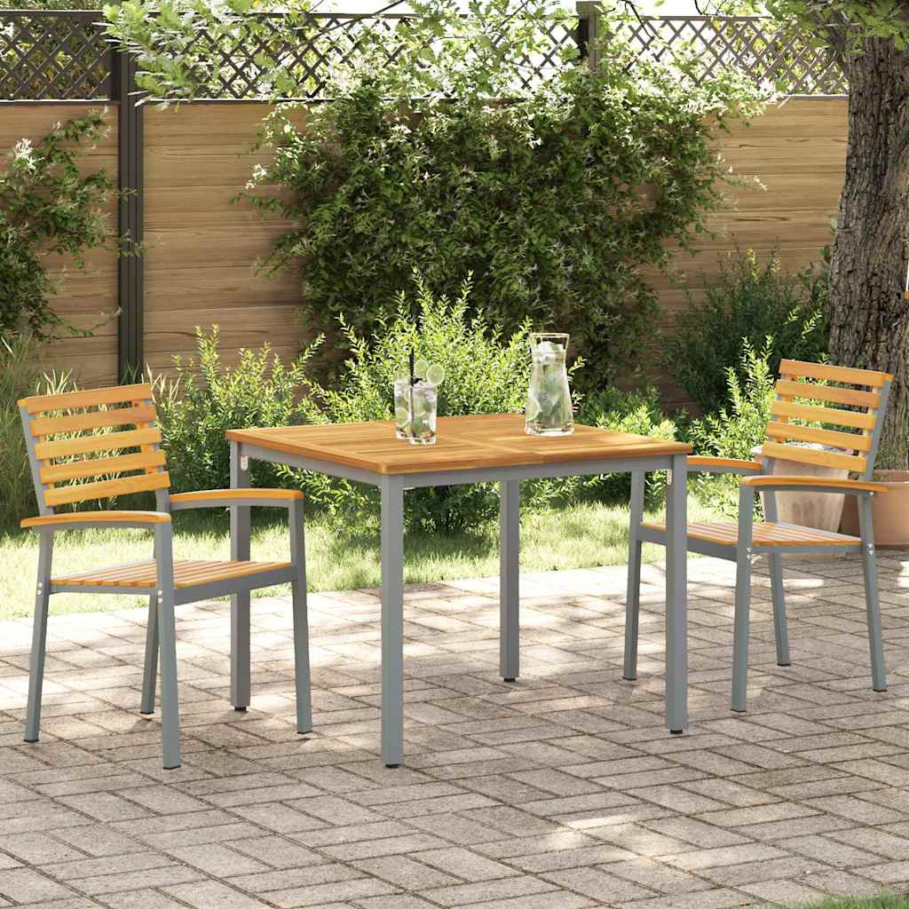 Tuinstoel 2 pcs Bruin 56 x 57 x 87 cm Massief Acaciahout