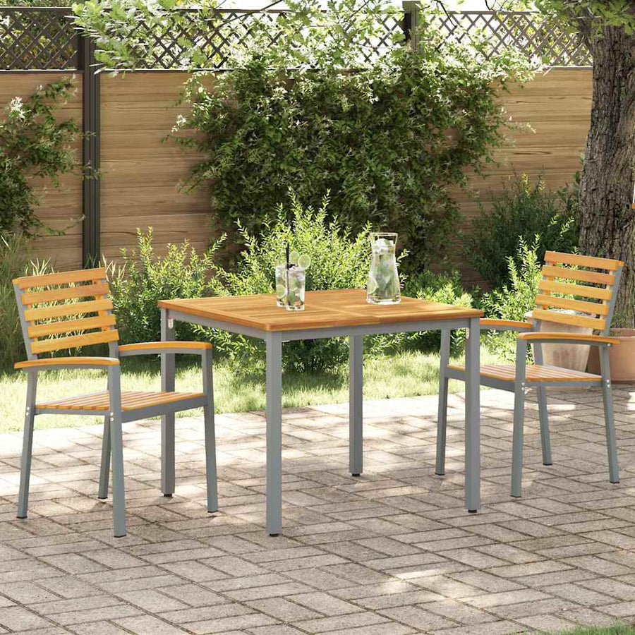 Tuinstoel 2 pcs Bruin 56 x 57 x 87 cm Massief Acaciahout