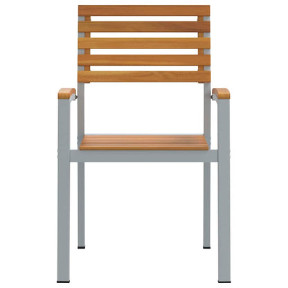 Tuinstoel 2 pcs Bruin 56 x 57 x 87 cm Massief Acaciahout