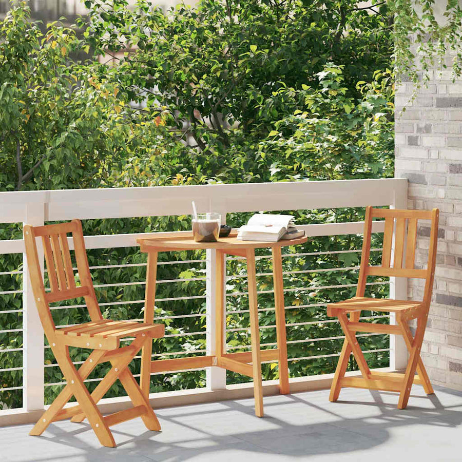 Tuinstoel 2 pcs Olie naturel 40 x 42 x 85 cm Massief Acaciahout