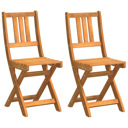 Tuinstoel 2 pcs Olie naturel 40 x 42 x 85 cm Massief Acaciahout