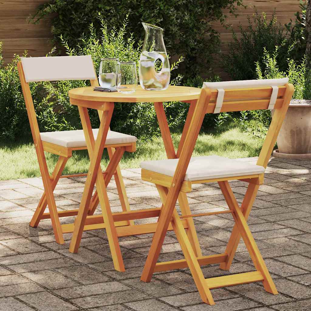 Tuin eettafelset 3 pcs Olie naturel Massief Acaciahout