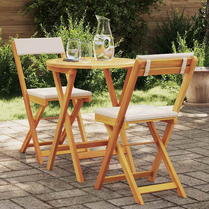 Tuin eettafelset 3 pcs Olie naturel Massief Acaciahout