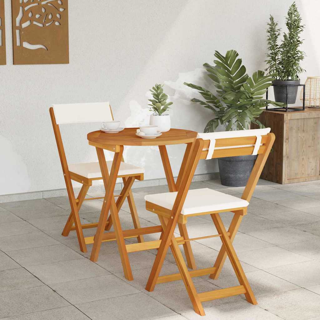 Tuin eettafelset 3 pcs Olie naturel Massief Acaciahout