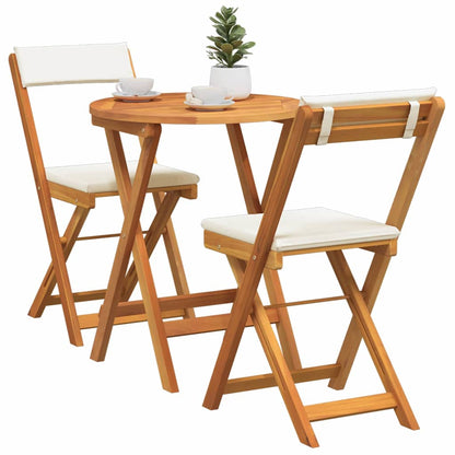 Tuin eettafelset 3 pcs Olie naturel Massief Acaciahout