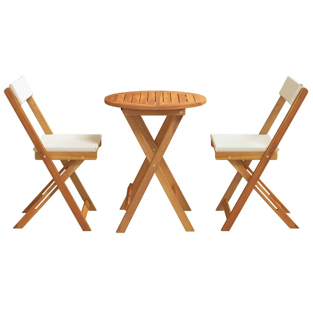 Tuin eettafelset 3 pcs Olie naturel Massief Acaciahout