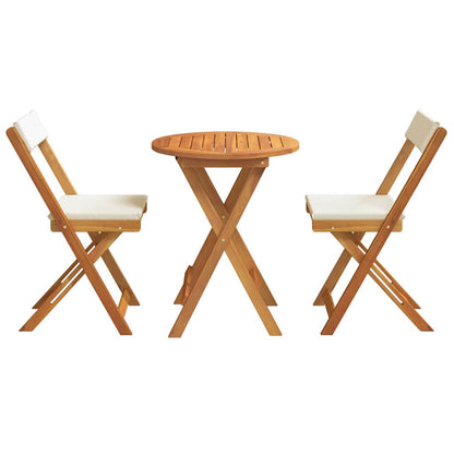 Tuin eettafelset 3 pcs Olie naturel Massief Acaciahout