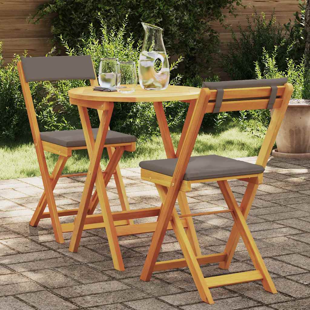 Tuin eettafelset 3 pcs Olie naturel Massief Acaciahout