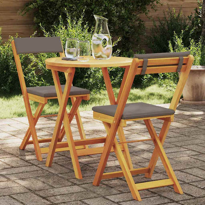 Tuin eettafelset 3 pcs Olie naturel Massief Acaciahout