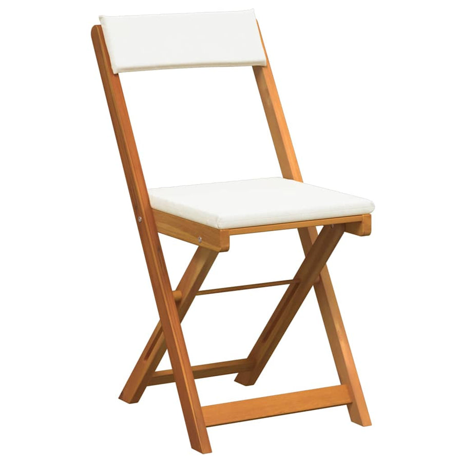 Bistroset met kussen 5 pcs Olie naturel Massief Acaciahout