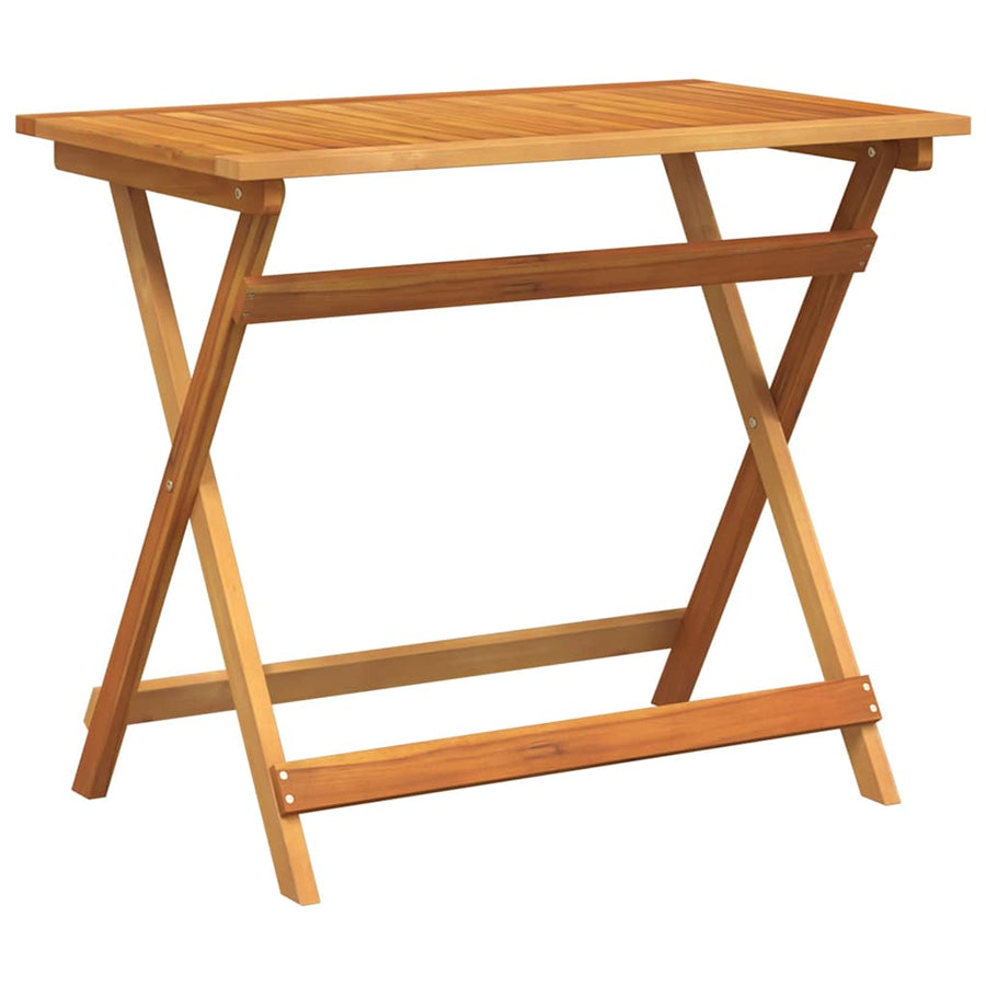 Bistroset met kussen 5 pcs Olie naturel Massief Acaciahout