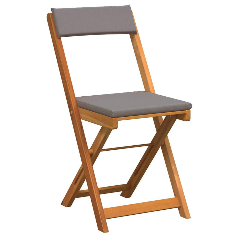 Bistroset met kussen 5 pcs Olie naturel Massief Acaciahout