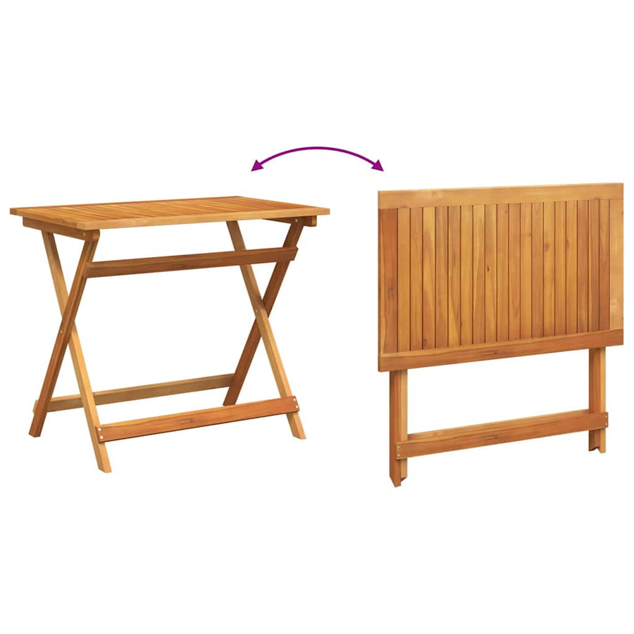 Bistroset met kussen 5 pcs Olie naturel Massief Acaciahout