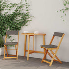Bistroset massief acaciahout naturel 3-delig