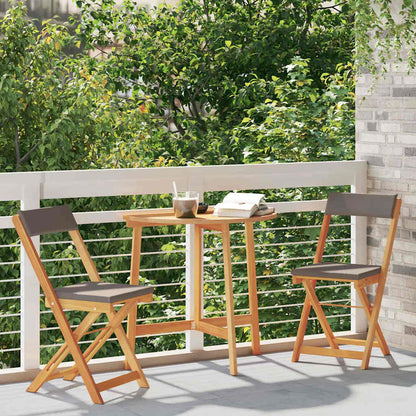 Bistroset met kussen 3 pcs Olie naturel Massief Acaciahout