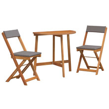Bistroset met kussen 3 pcs Olie naturel Massief Acaciahout