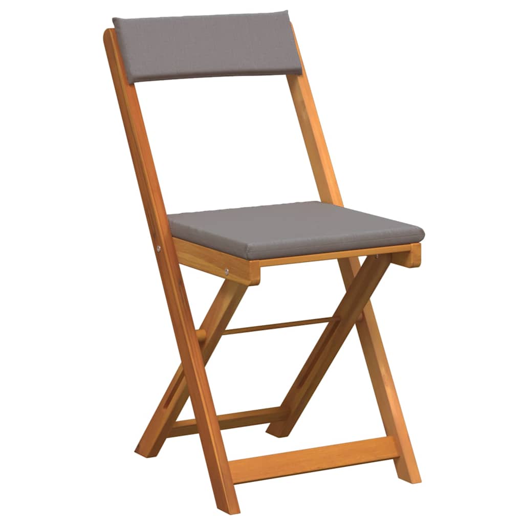 Bistroset met kussen 3 pcs Olie naturel Massief Acaciahout