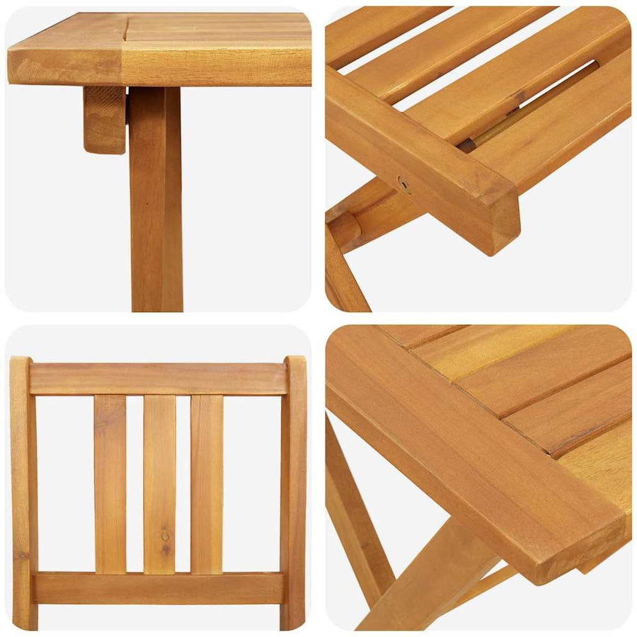Bistroset 3 pcs Olie naturel Massief Acaciahout