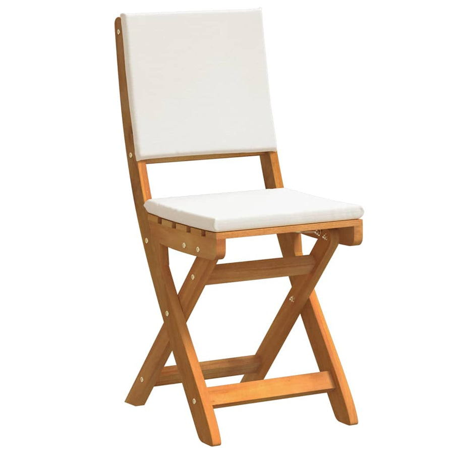 Bistroset met kussen 3 pcs Olie naturel Massief Acaciahout