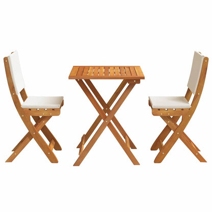 Bistroset met kussen 3 pcs Olie naturel Massief Acaciahout