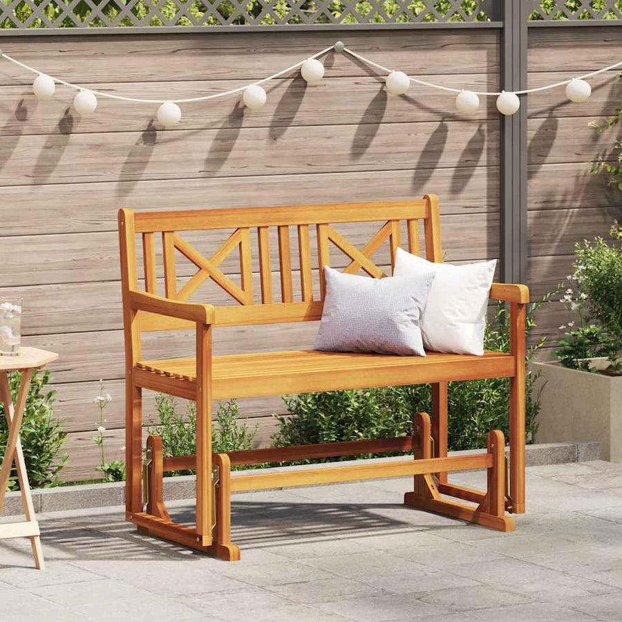 Glider Bank Bruin 110 x 59 x 97 cm Massief Acaciahout