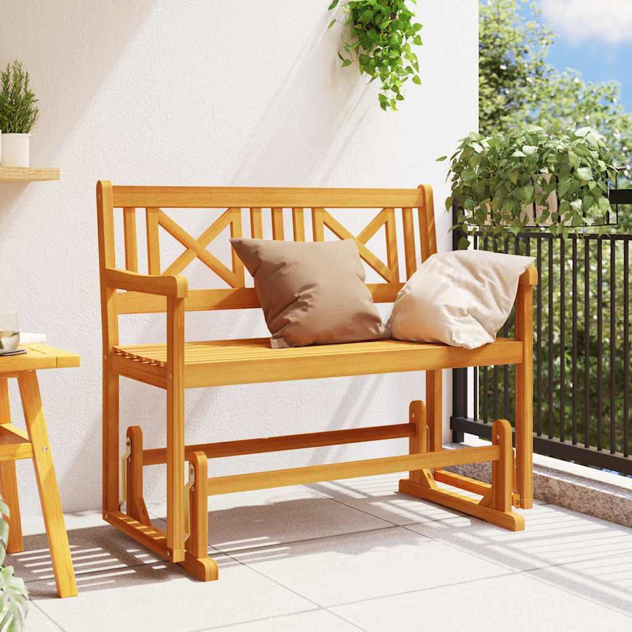 Glider Bank Bruin 110 x 59 x 97 cm Massief Acaciahout