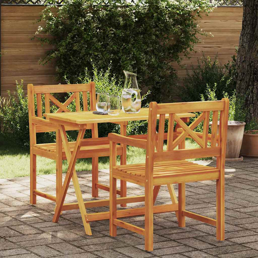 Tuinstoel 2 Pcs 56 X 56 X 90 Cm Massief Acaciahout 56 x 55,5 x 90 cm