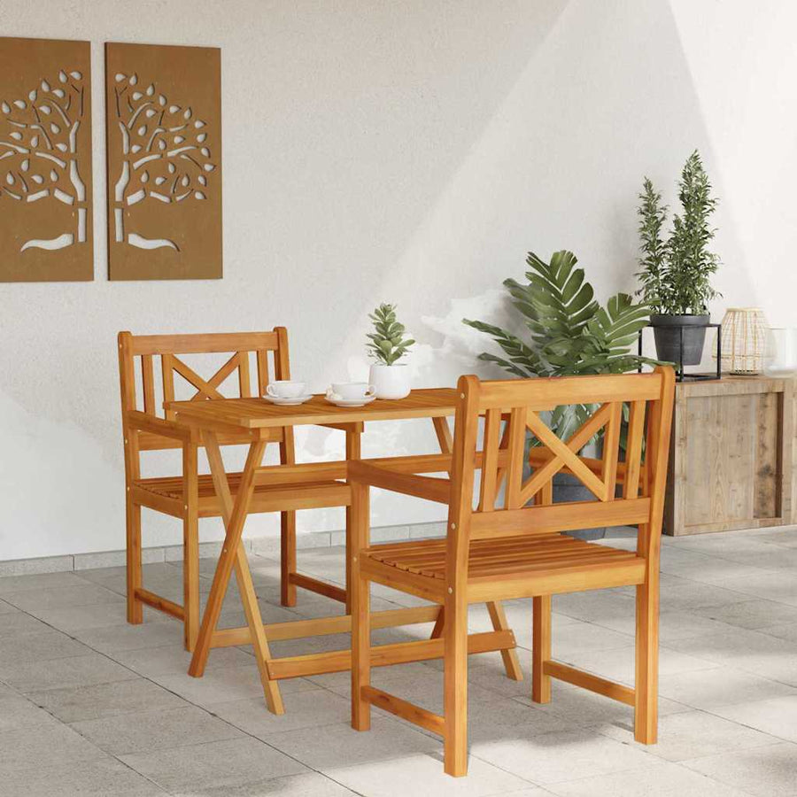 Tuinstoel 2 Pcs 56 X 56 X 90 Cm Massief Acaciahout 56 x 55,5 x 90 cm