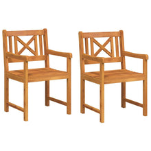 Tuinstoel 2 Pcs 56 X 56 X 90 Cm Massief Acaciahout 56 x 55,5 x 90 cm