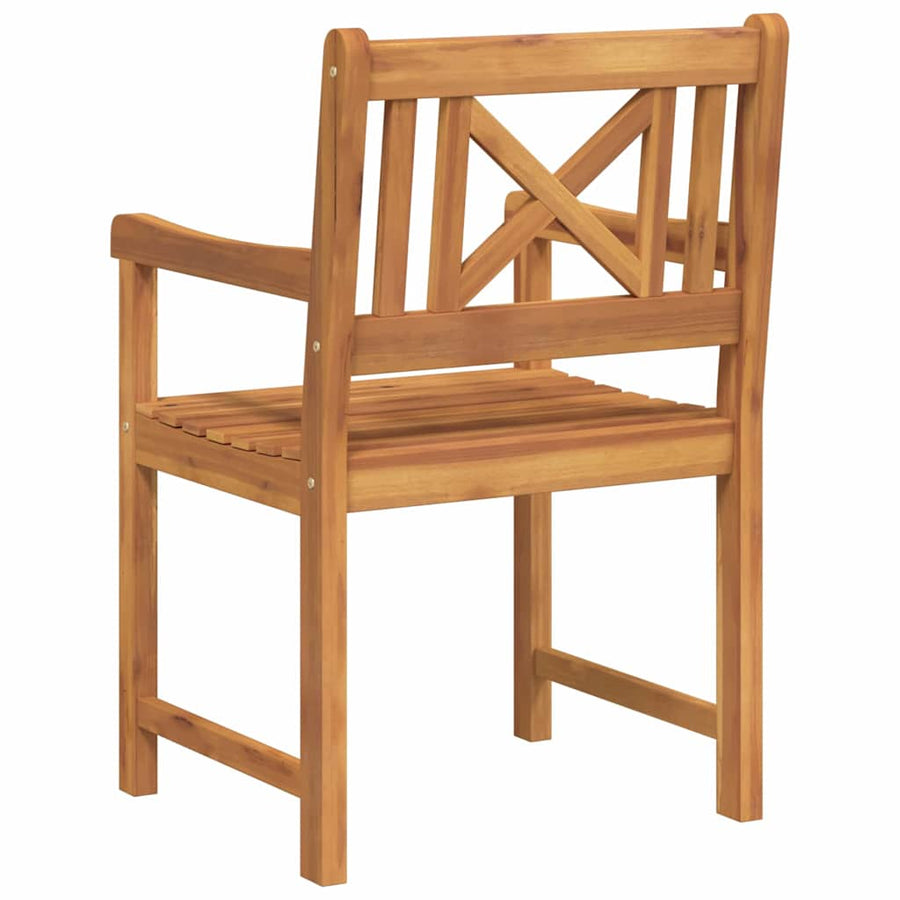 Tuinstoel 2 Pcs 56 X 56 X 90 Cm Massief Acaciahout 56 x 55,5 x 90 cm