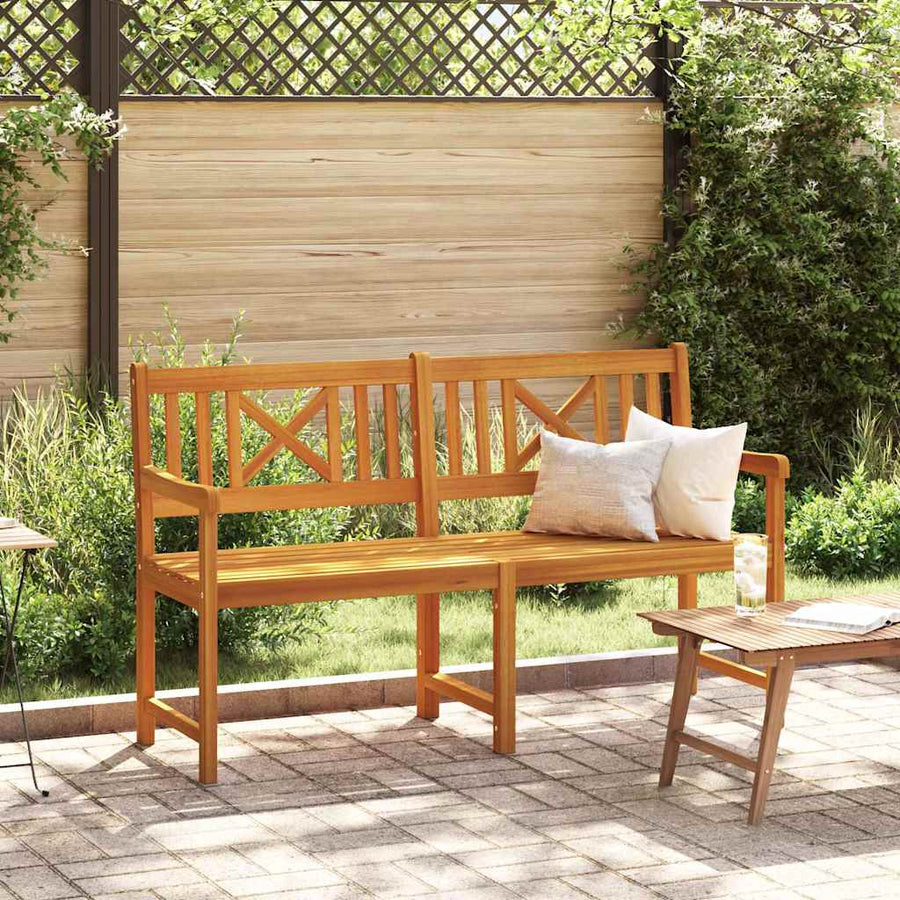 Tuinbank Bruin 150 X 56 X 90 Cm Massief Acaciahout 150 x 55,5 x 90 cm X-kruisrugleuning