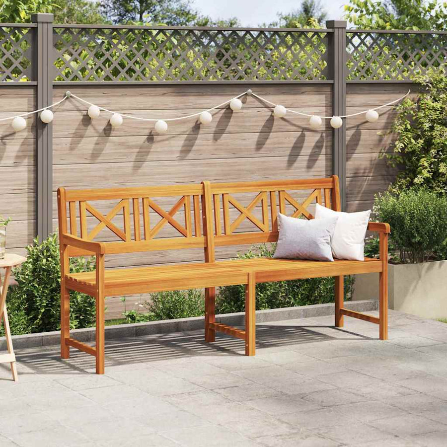 Tuinbank Bruin 180 X 56 X 90 Cm Massief Acaciahout 180 x 55,5 x 90 cm X-kruisrugleuning