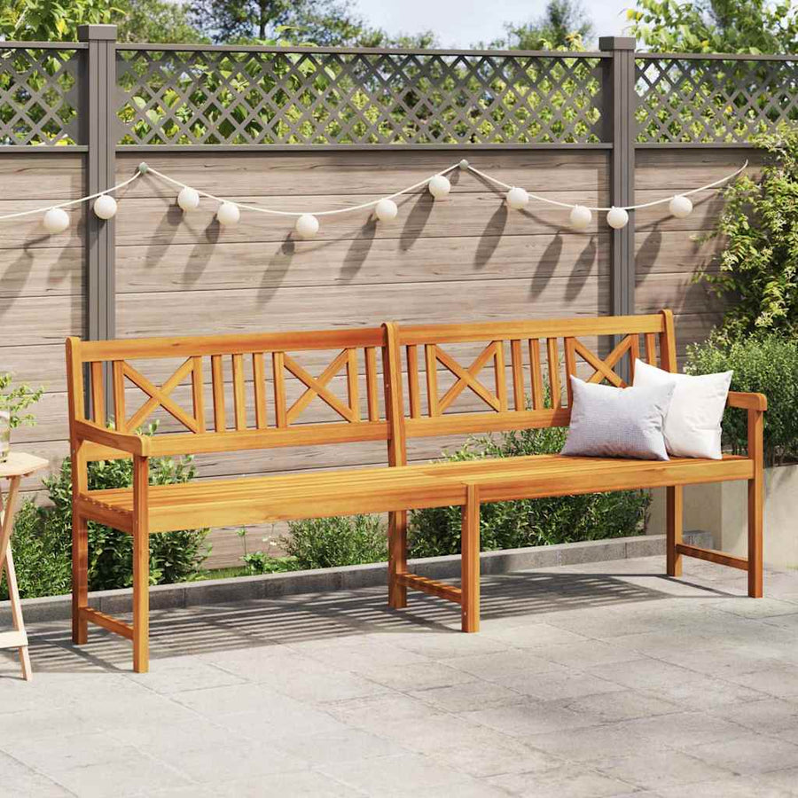 Tuinbank Bruin 220 X 56 X 90 Cm Massief Acaciahout 219 x 55,5 x 90 cm Kruisrugleuning