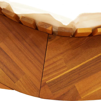 Ligbed Schommelend Met Kussen Massief Acaciahout Mangohout (Naturel)