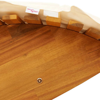 Ligbed Schommelend Met Kussen Massief Acaciahout Mangohout (Naturel)