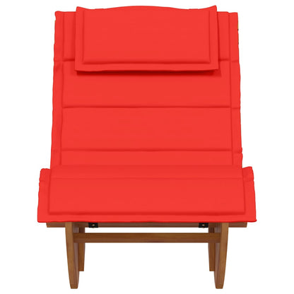 Schommelstoel Met Kussen Massief Acaciahout 1 Rood