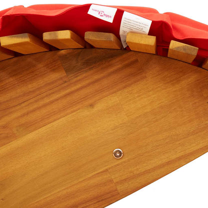 Schommelstoel Met Kussen Massief Acaciahout 1 Rood