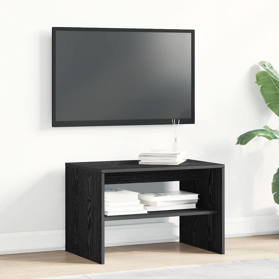 Tv-meubel 60x40x40 cm spaanplaat zwart eikenkleurig