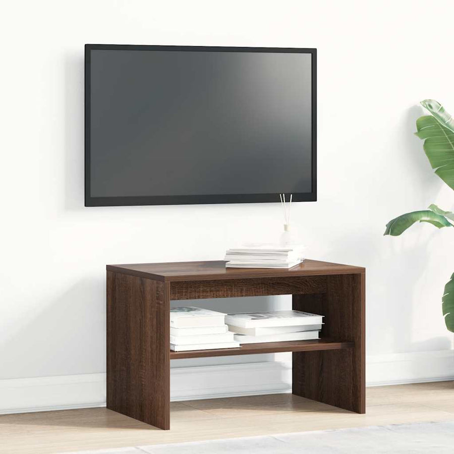 Tv-meubel 60x40x40 cm bewerkt hout bruin eikenkleur