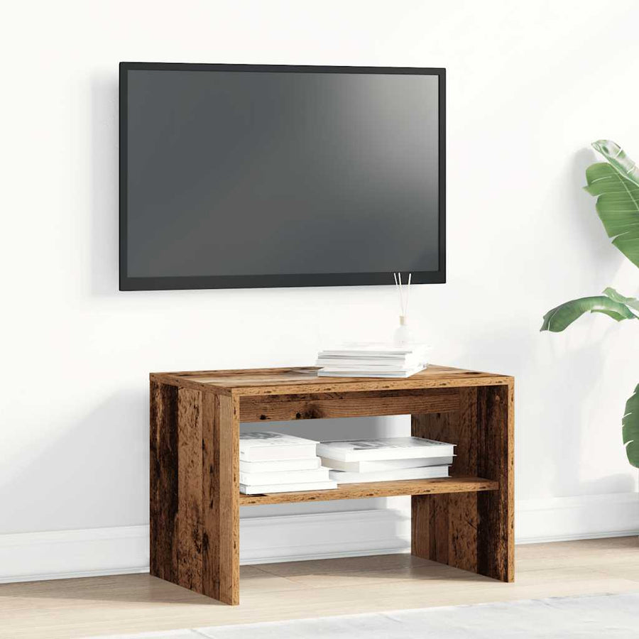 Tv-meubel 60x40x40 cm bewerkt hout oud houtkleurig