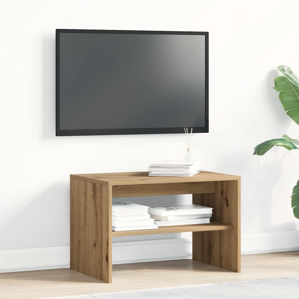 Tv-meubel 60x40x40 cm bewerkt hout artisanaal eikenkleur