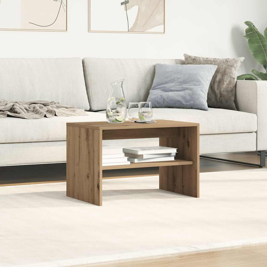 Tv-meubel 60x40x40 cm bewerkt hout artisanaal eikenkleur