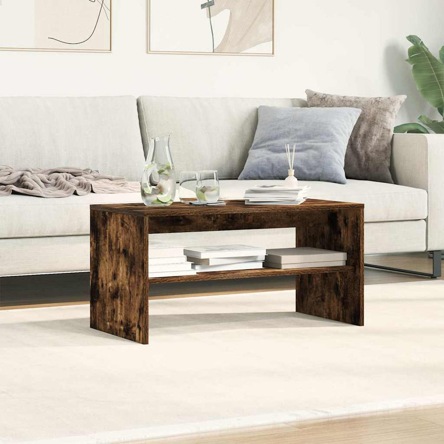 Tv-meubel 80x40x40 cm bewerkt hout gerookt eikenkleurig