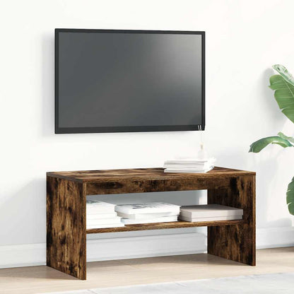 Tv-meubel 80x40x40 cm bewerkt hout gerookt eikenkleurig