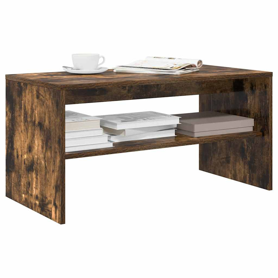 Tv-meubel 80x40x40 cm bewerkt hout gerookt eikenkleurig