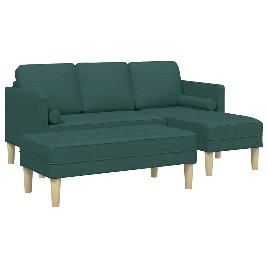 Bankstel Met Kussen 2 Pcs Polyester Donkergroen