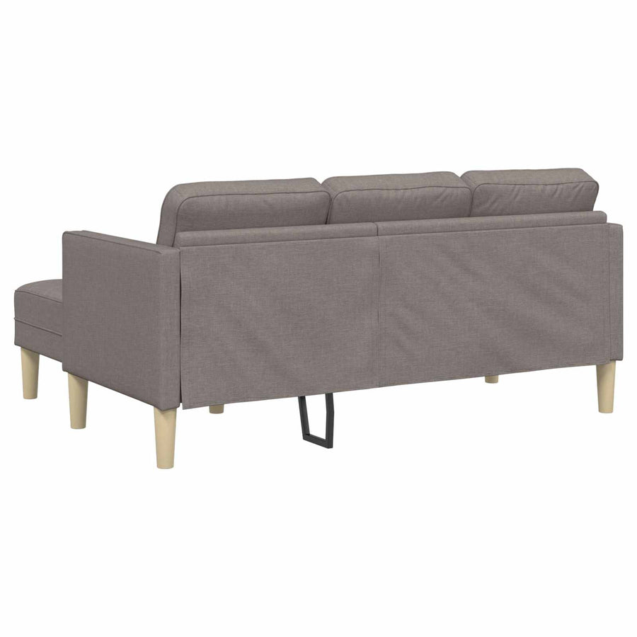 Bankstel Met Kussen 2 Pcs Polyester Taupe