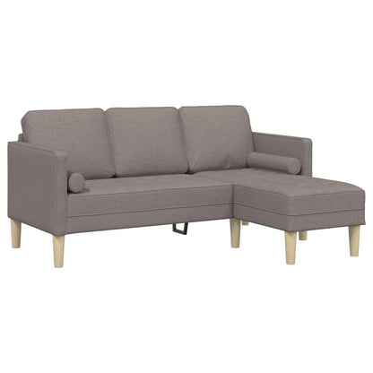 Bankstel Met Kussen 2 Pcs Polyester Taupe