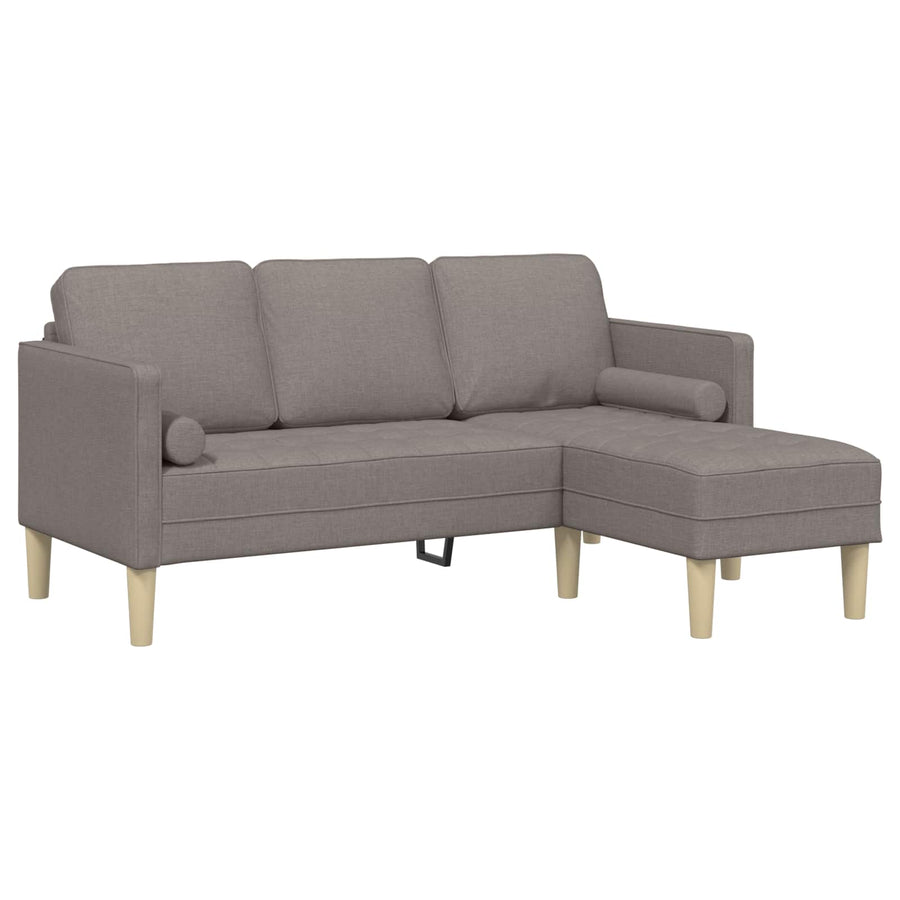 Bankstel Met Kussen 2 Pcs Polyester Taupe