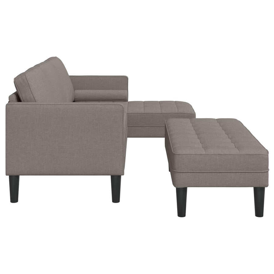 Bankstel Met Kussen 2 Pcs Polyester Taupe